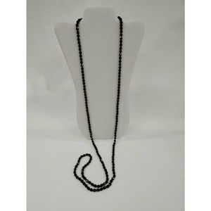 Elegant Black Beaded Necklace